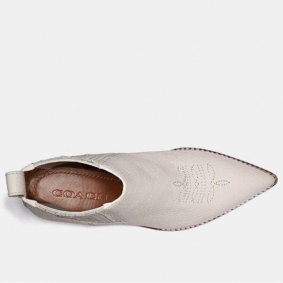 Coach Melody Western Cowboy Boots Ivory White | size 38.5 US - Picture 3 of 14